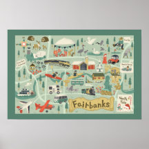 Fairbanks Map Poster