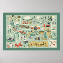 Fairbanks Map Poster