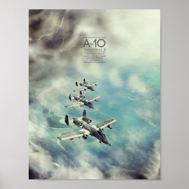 Fairchild Republic A- 10 Thunderbolt II poster (Frente)