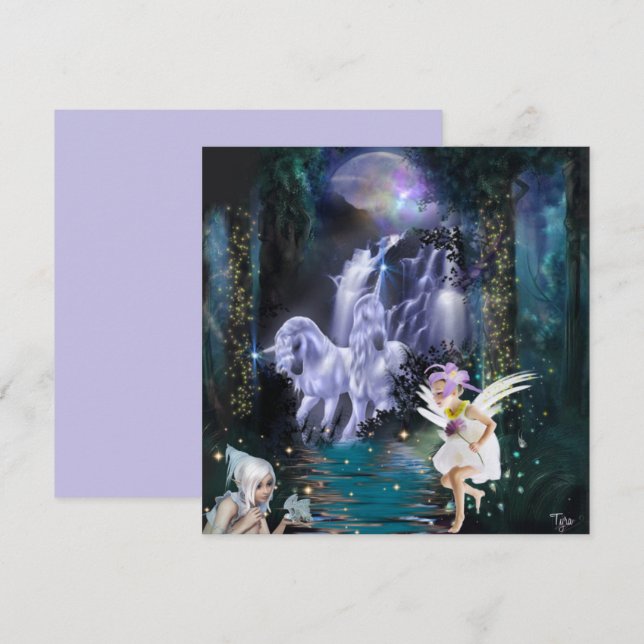 Fairies Brincando Com Unicórnios Fantasmas (Frente/Verso)