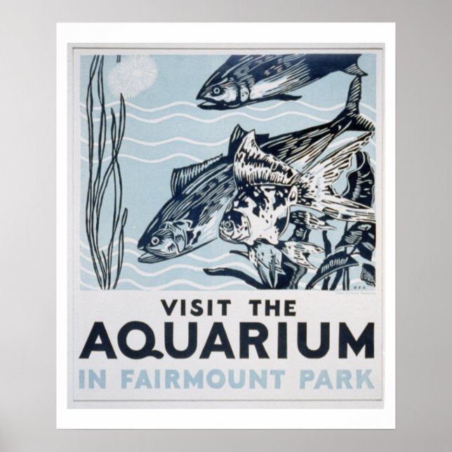 Fairmount Park Aquarium Vintage WPA Poster (Frente)