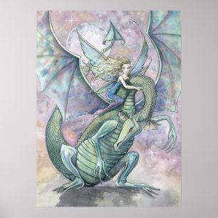 Fairy Dragon Poster por Molly Harrison