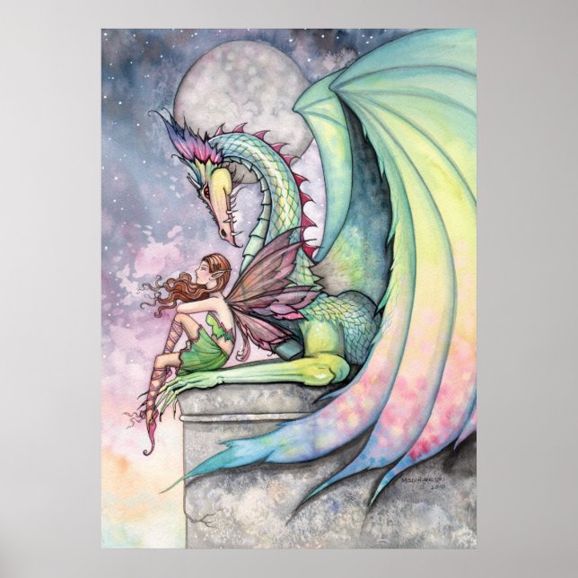Fairy Dragon Poster por Molly Harrison (Frente)