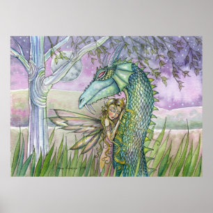 Fairy Dragon Poster por Molly Harrison