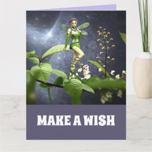 FAIRY ELF GIRL FOREST BIRTHDAY Cartão de Saudação