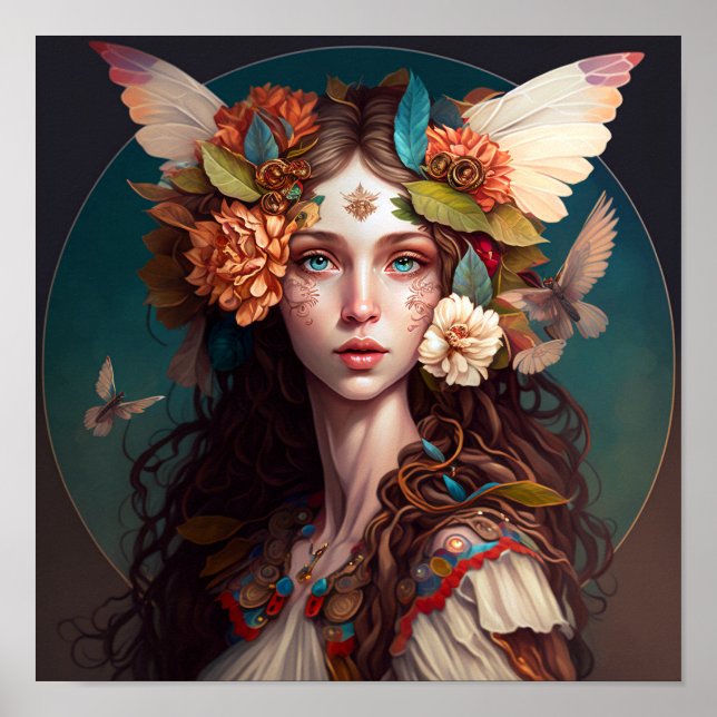 Fairy Girl Fantasy Art Poster (Frente)