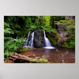 Fairy Glen waterfall, Rosemarkie, Scotland Poster