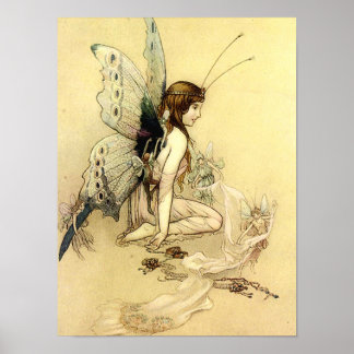Fairy Illustration Fantasy Poster 12x16