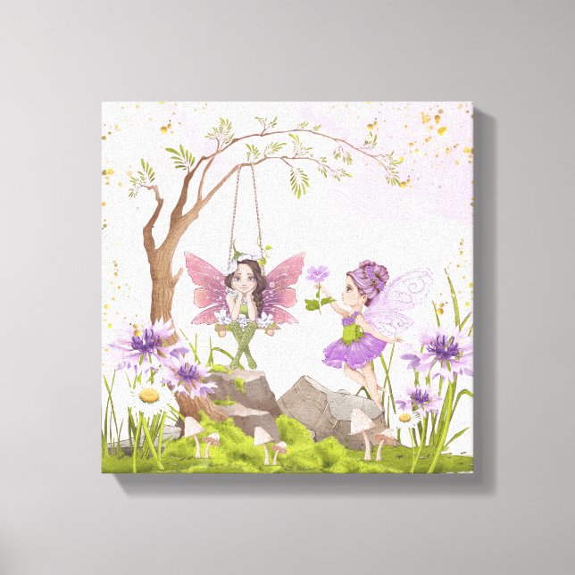 Fairy Nursery Décor Set of 3 Canvas Print (Frente)