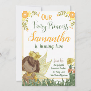 Fairy Princess Birthday - Cartão de Convite