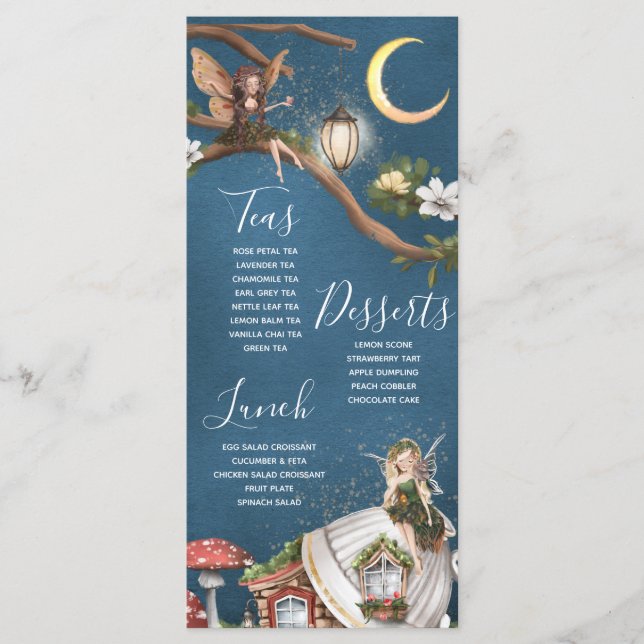 Fairy Tea Party Flat Menu (Frente)
