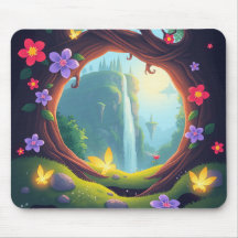 Fairyland Waterfall Mouse Pad