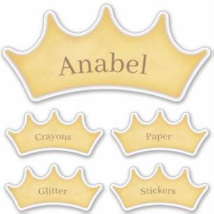 Fairytale da Coroa ouro - Etiquetas Personalizadas