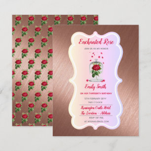 Fairytale de Convite de Aniversário do ROSA