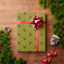 Faisão em papel de embrulho de Natal com sage
