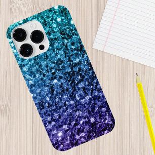 Faíscas de brilho azul-aqua Ombre faux