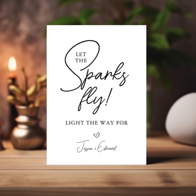 Faíscas Deixam as faíscas voarem preto branco (Criador carregado)