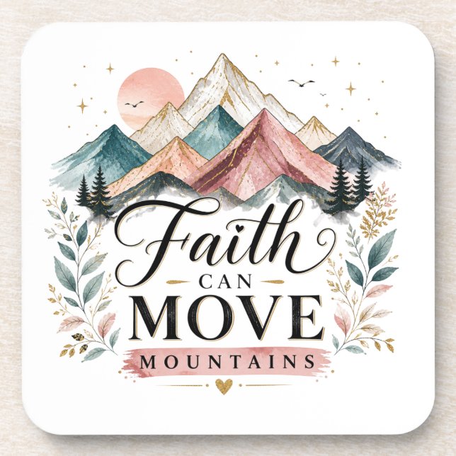 Faith Can Move Mountains Porta-copos  (Frente)