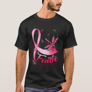 Faith Dragonfly Cancer Sensibilização T-Shirt