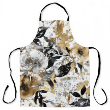 Faith Floral Glitter Apron 1004A