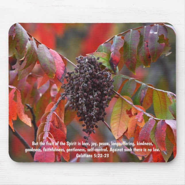 Faith Fruit of the Spirit Bible Verse Mouse Pad (Frente)