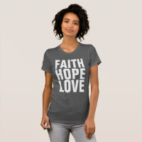 FAITH HOPE AMA T-shirts cristãs