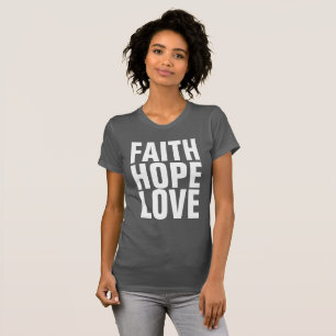 FAITH HOPE AMA T-shirts cristãs