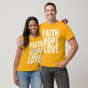 FAITH HOPE AMA T-shirts cristãs
