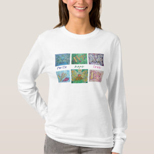 Faith Hope Love Angel Word Collage T-shirt (Frente
