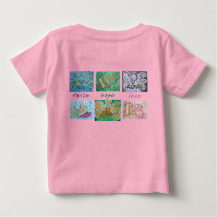Faith Hope Love Art Collage T-shirt (Back)