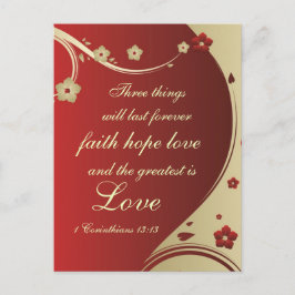 Faith Hope Love Bíblia Verse Cartão Postal Persona