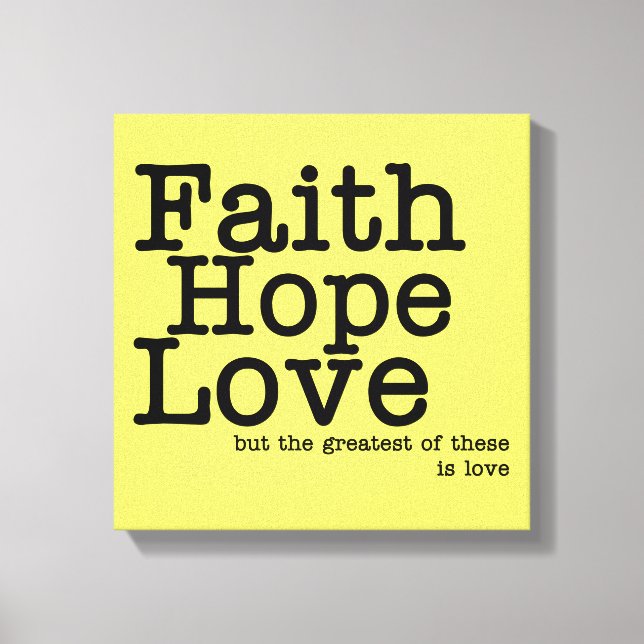 Faith Hope Love Canvas (Frente)