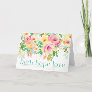 Faith Hope Love Cartão