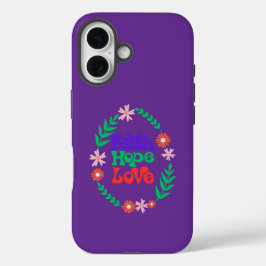 Faith hope love iphone 16 case