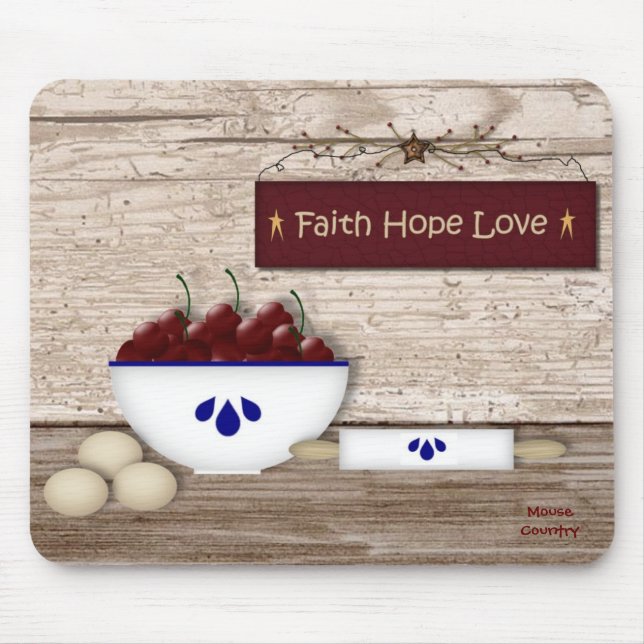 Faith Hope Love Mousepad (Frente)