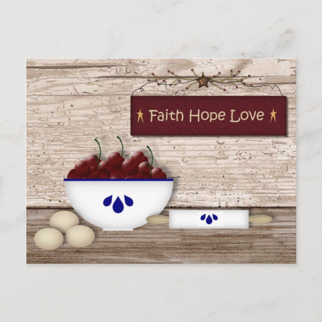 Faith Hope Love Recebe Cartões (Frente)