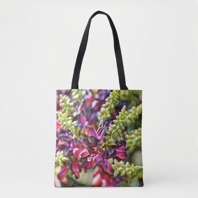 Faith Purple Wisteria Flower Art Bolsa (Frente)