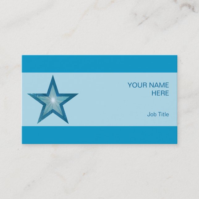 Faixa azul cartão de visita da Estrela (Frente)