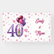 Faixa de Aniversário de Casamento de Rubi 40 anos