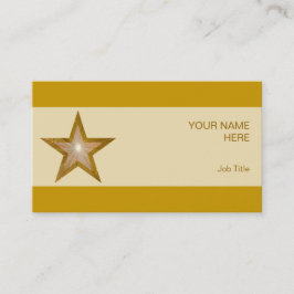 faixa de cartão de visita com estrela Dourada