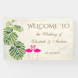 Faixa de Casamento de Flamingos Tropicais