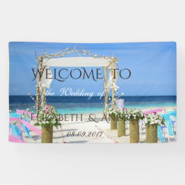 Faixa de Casamento Floral Arbor Praia Tropical