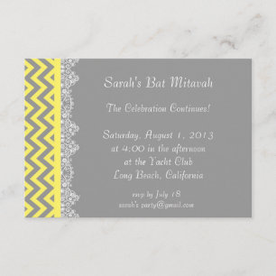 Faixa de Chevron - Convite amarelo - inserir