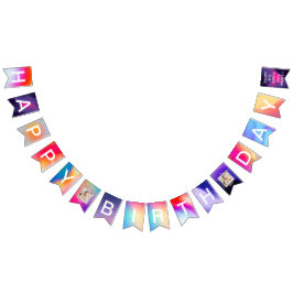 Faixa de Feliz Aniversário Bandeira de Aniversário