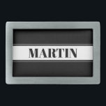 Faixa de Nomes Personalizados Preto e Branco<br><div class="desc">Bold stripe com seu nome personalizado.</div>