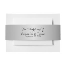 Faixa Decorativa Para Convite Amor Eterno: Nossa União Prateada