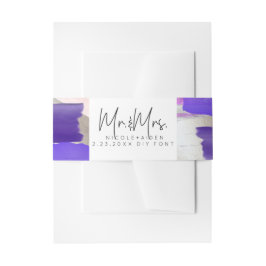 Faixa Decorativa Para Convite Amostras de Aquarela Roxo PixDezines