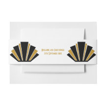 Art Deco Design Black E Dourado Casamento