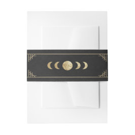 Faixa Decorativa Para Convite Arte deco celestial fase lunar dourada