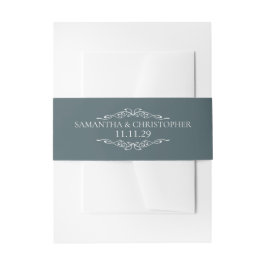 Faixa Decorativa Para Convite Azul Ardósia Simples